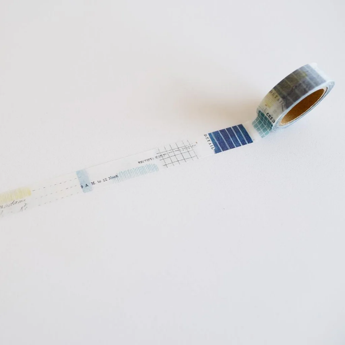 YOHAKU washi tape titled 'Cross' (Y-141), featuring a minimalist cross pattern in neutral tones, Japanese stationery ideal for adding a subtle, modern touch to planners, journals, and creative projects.