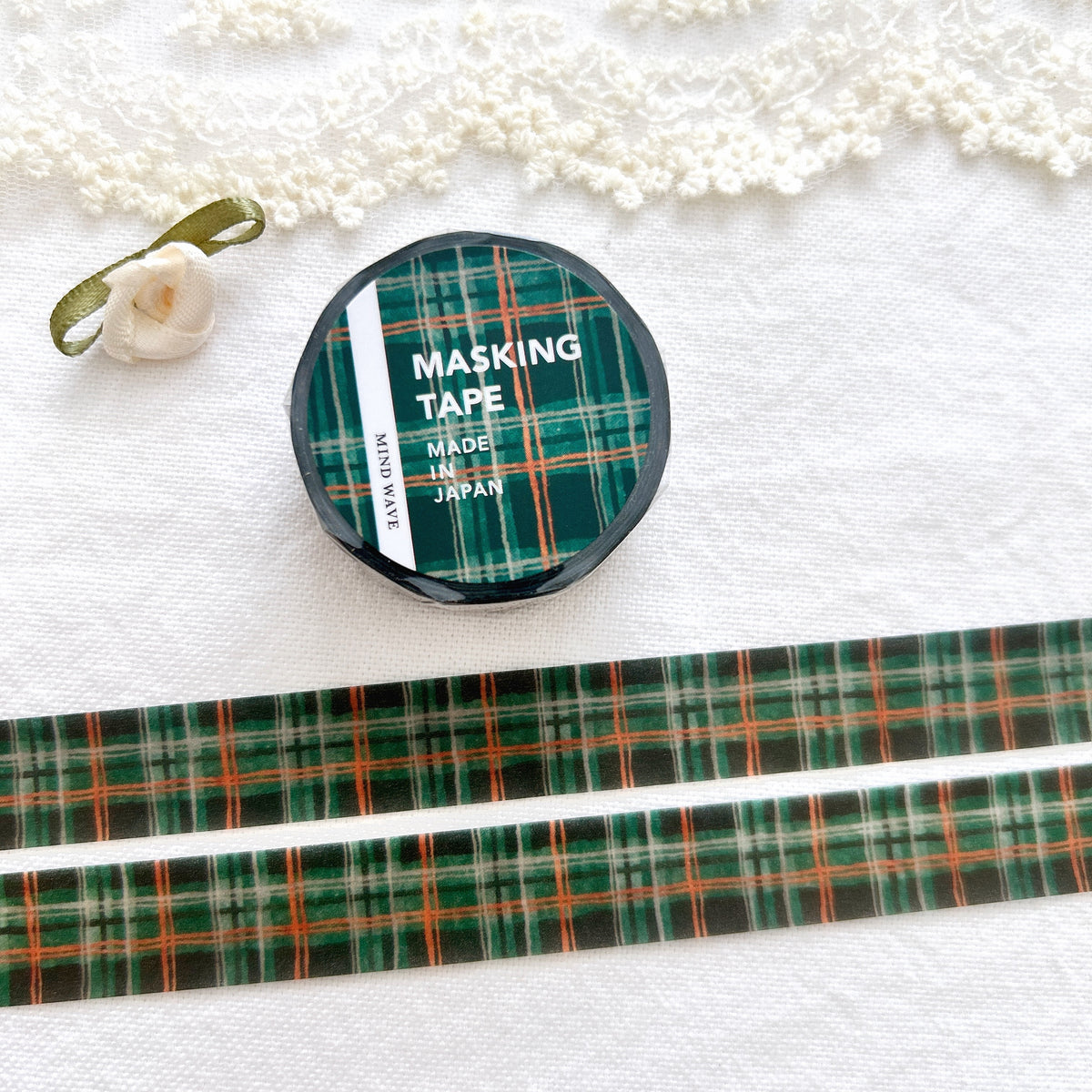 Mind Wave Washi Tape - Check Pattern 32 - Green Plaid