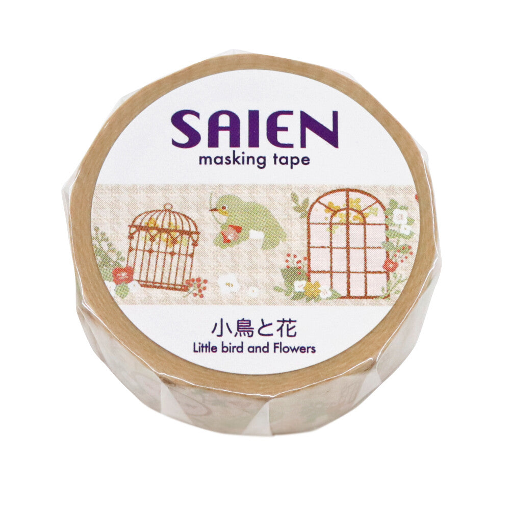 Saien Washi Tape - Bird and Flower