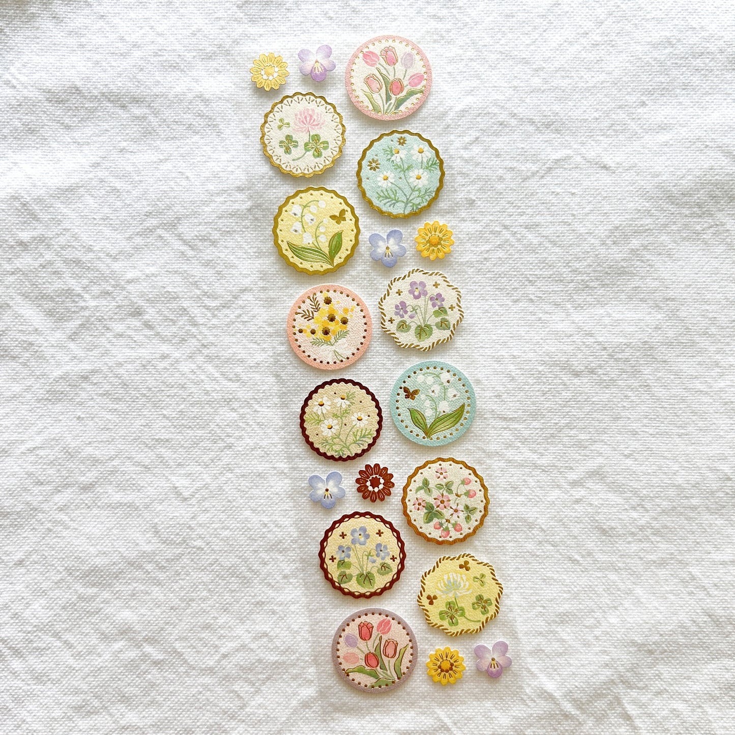 NB Gold Foil Stickers - Delicate Blooms