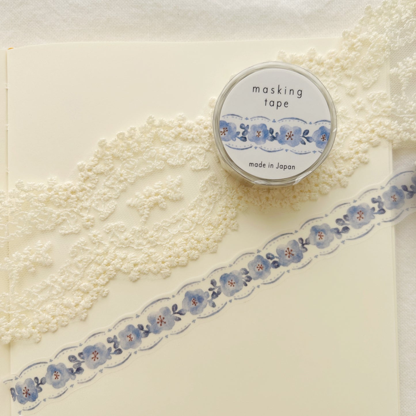 Mind Wave Die-Cut Washi Tape - Blue Flower