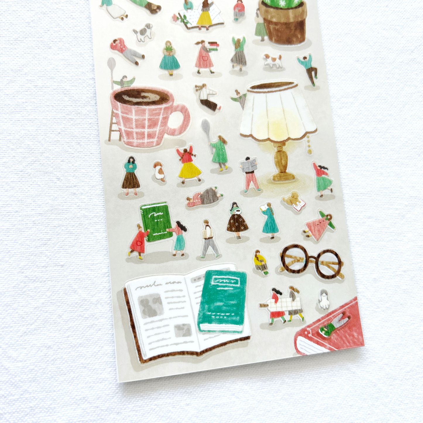Mind Wave Secret Friends sticker sheets featuring fairytale illustrations of cozy scenes and favorite spots, perfect for journaling, scrapbooking, and adding a personal touch to crafts and stationery.