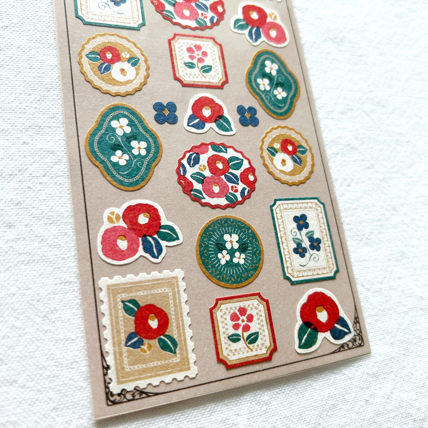 Wanowa Sticker Sheet - Camellia. Perfect for journaling, scrapbooking, creative crafts and bullet journals.