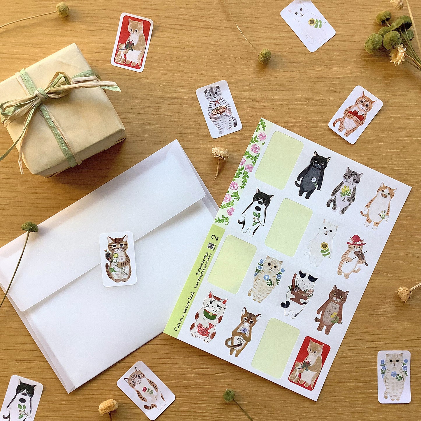 4Legs Sticker Sheet - Cat In A Picture Book 2