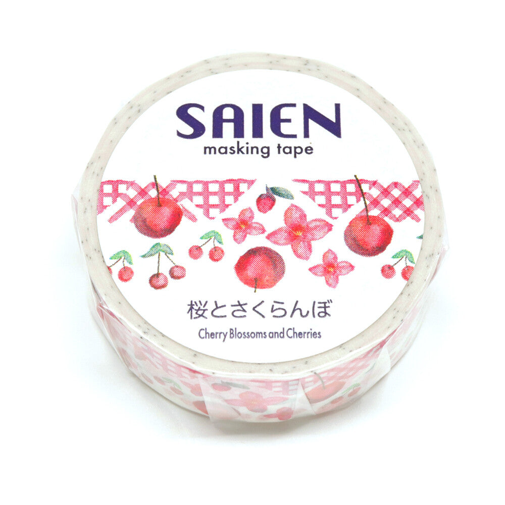 Saien Washi Tape - Cherry Blossoms and Cherries