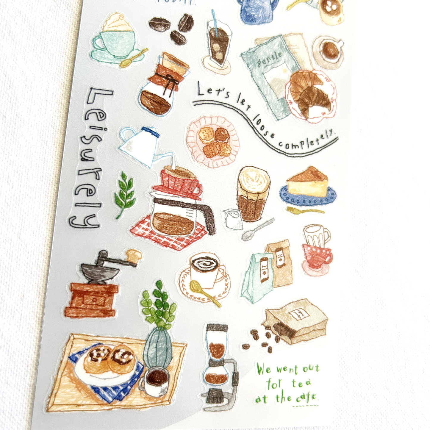 Mind Wave Choosy Life - Coffee Break sticker sheet. These stickers add a warm, laid-back vibe to any planner, journal, or scrapbook.