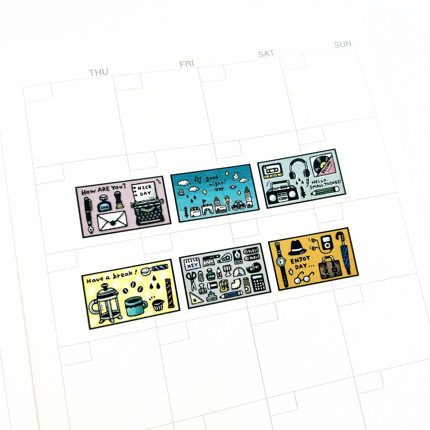 eric Small Things Washi Tapes, featuring charming designs ideal for journaling, scrapbooking, and crafting projects.