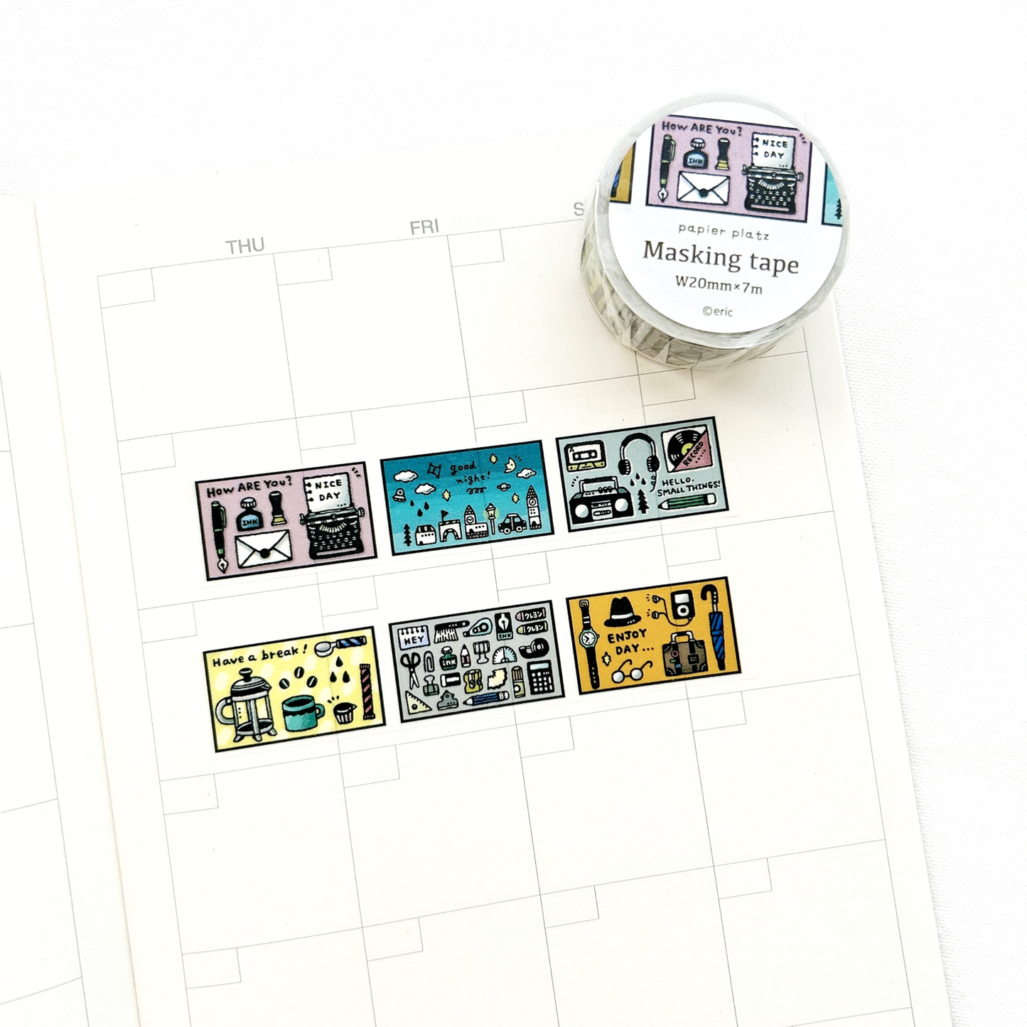 eric Small Things Washi Tapes, featuring charming designs ideal for journaling, scrapbooking, and crafting projects.
