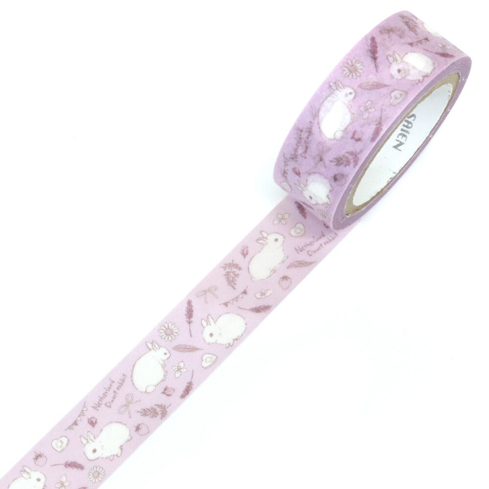 A heartwarming charm to your creative projects with this delightful washi tape featuring adorable Netherland Dwarf bunnies. Perfect for journaling, scrapbooking, gift wrapping and craft projects.