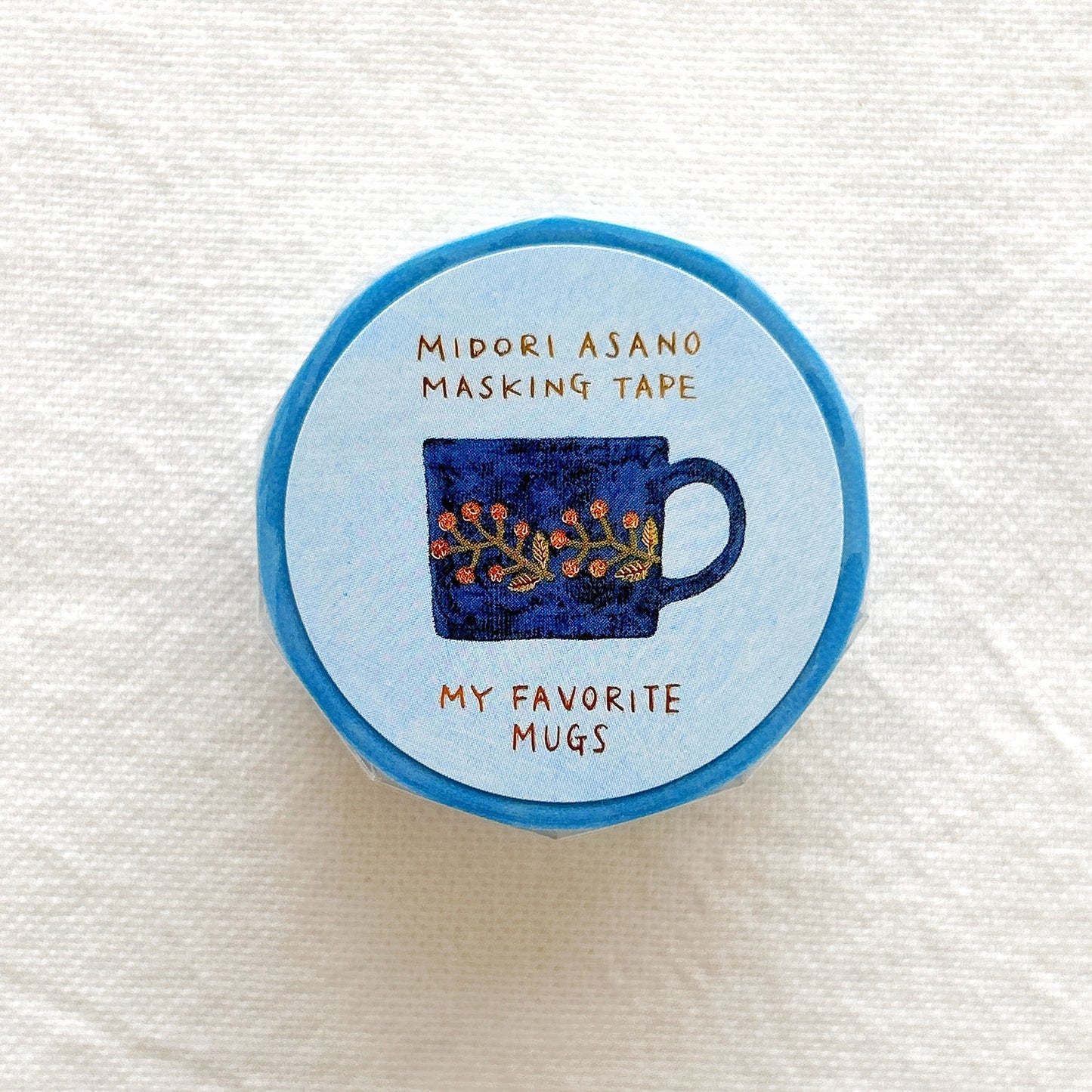 Washi tape with bright colorful designs of favorite mugs
