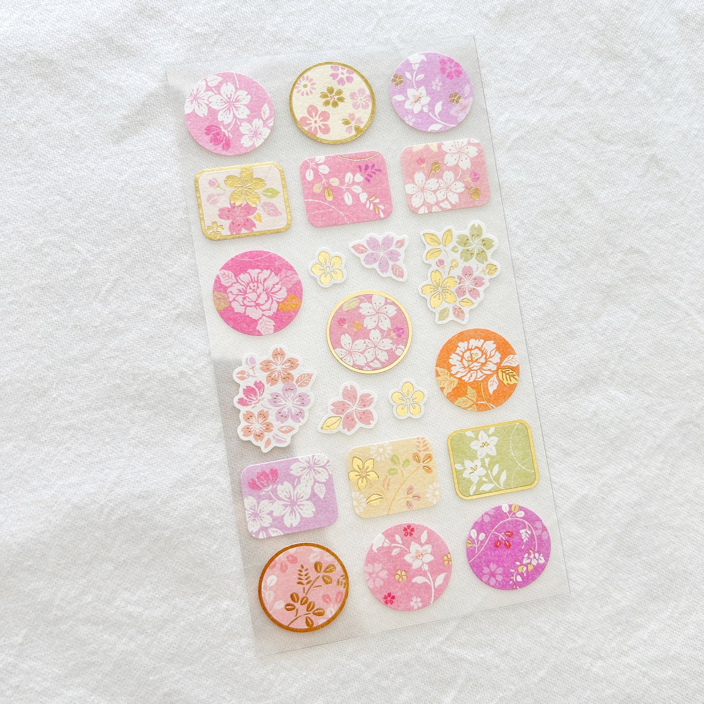 Wanowa Gold Foil Sticker Sheet - Flower and Grass