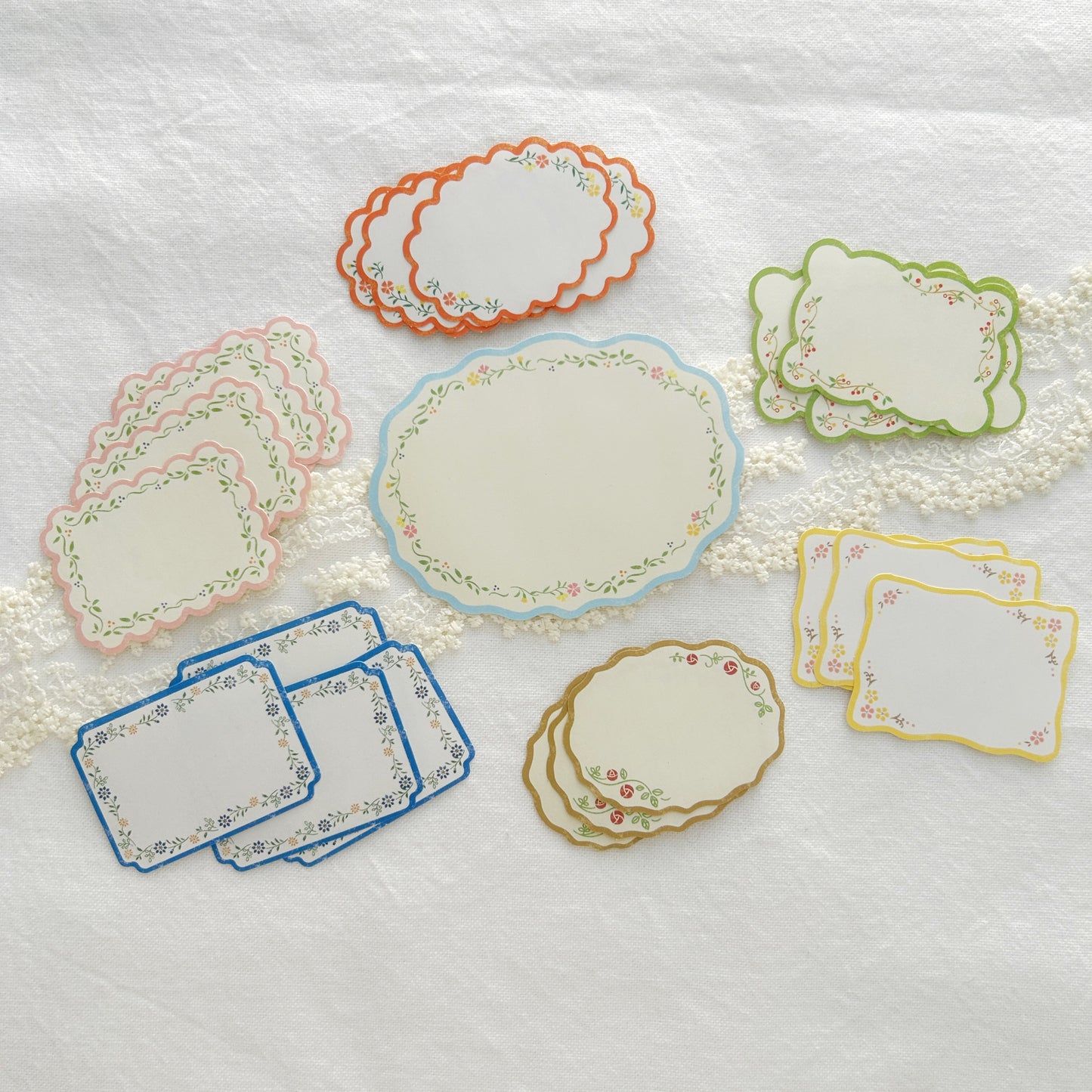 Japanese Flake Stickers - Floral Frame