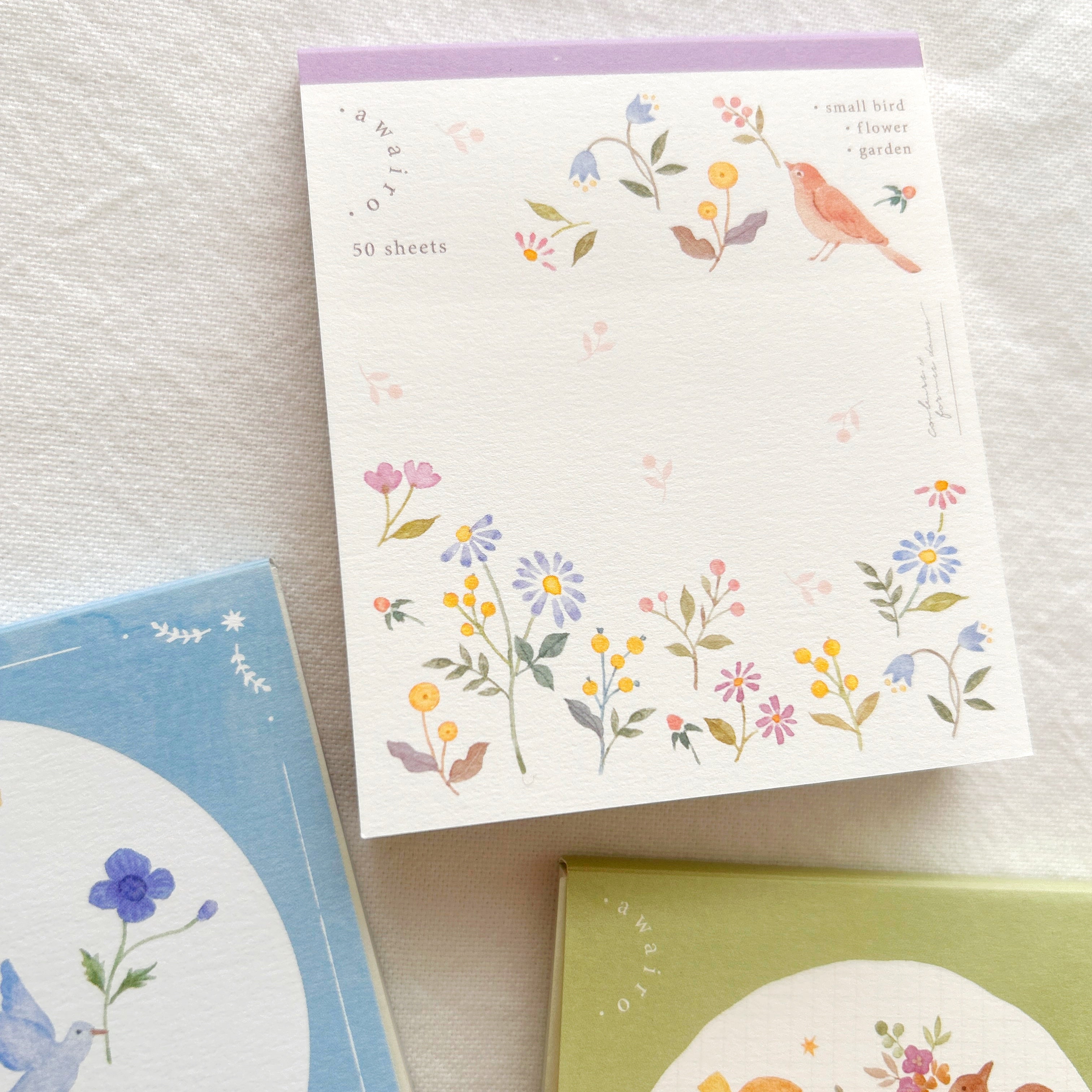 海外メモ♡♡ Nuku Sweetheart Memo Pad - Flower Garden – International Notes