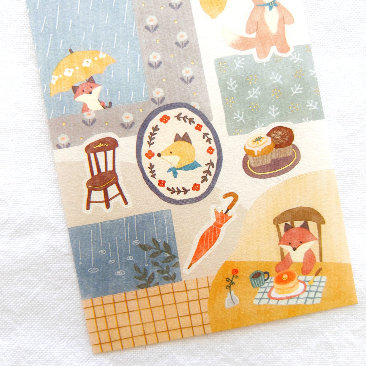 Mind Wave Lampo Sticker - Fox and Rain
