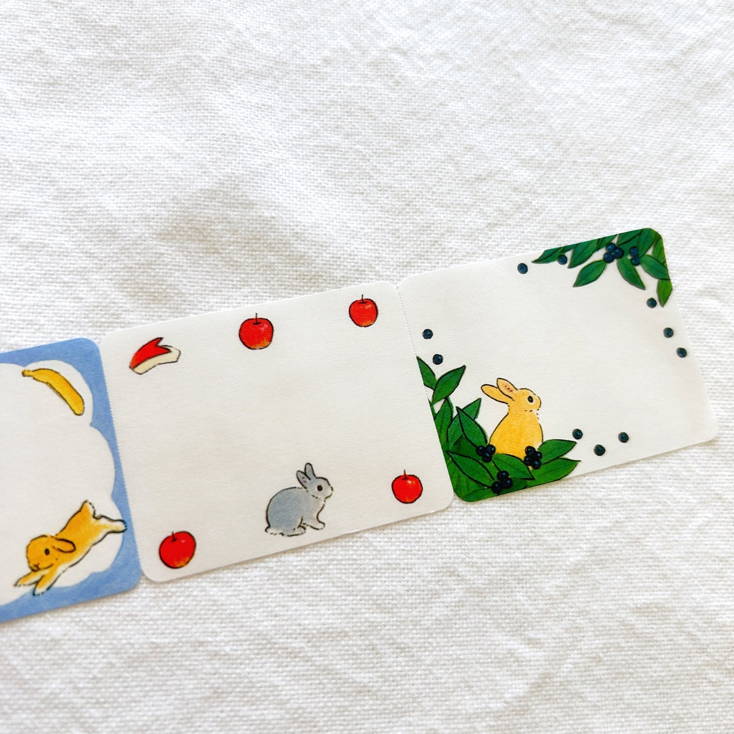 Papier Platz Rolled Sticky Notes - Bunny and Fruits