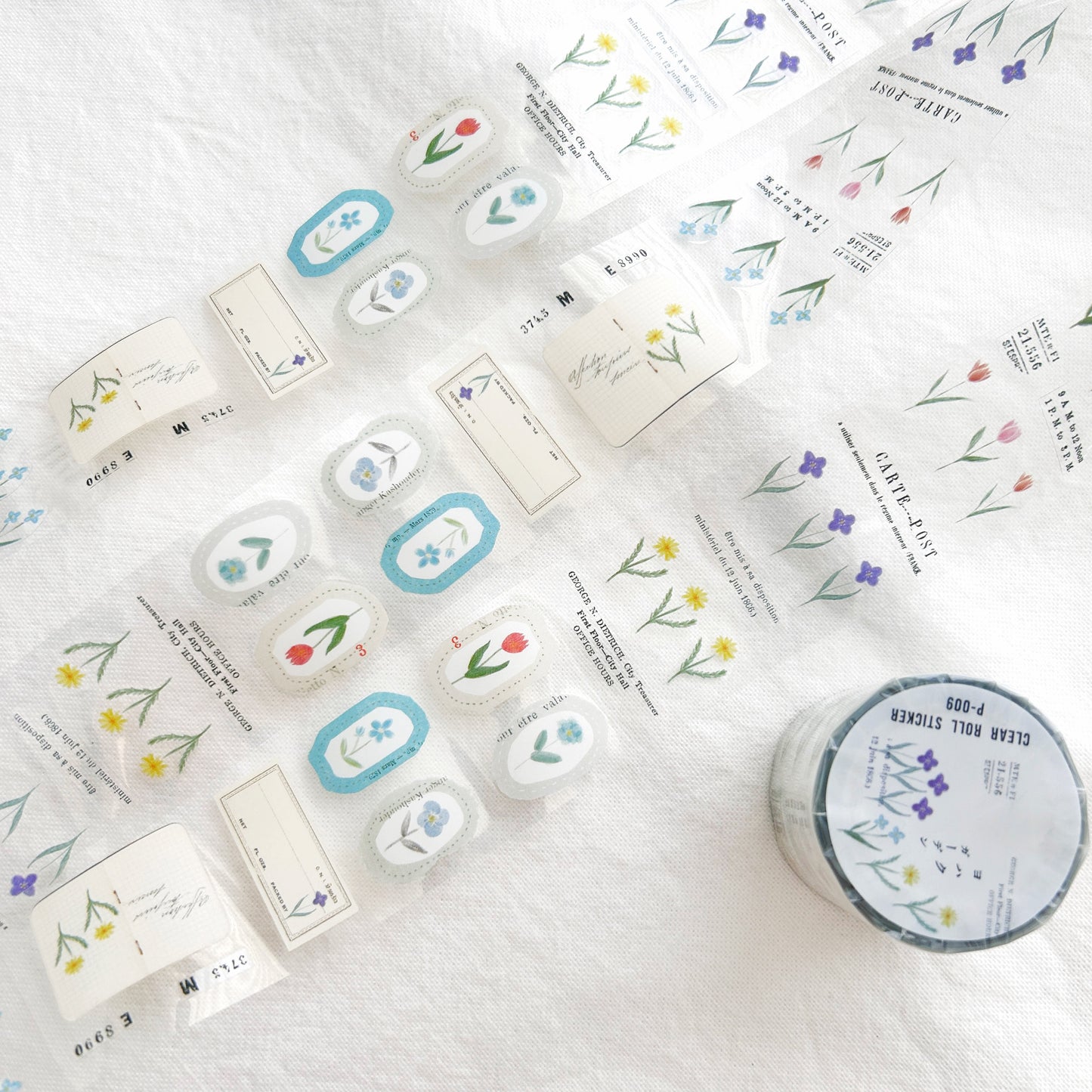 YOHAKU Kiss Cut PET Clear Tape - Garden (P-009)