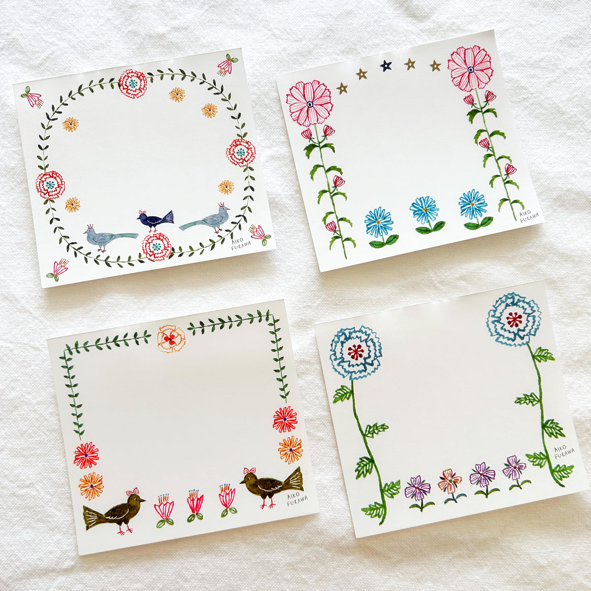 Aiko Fukawa Memo Pad - Flower Gate