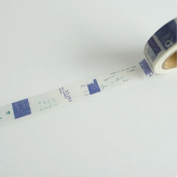 YOHAKU washi tape titled 'Schedule' (Y-153), featuring a minimalist design with calendar-like layouts and date markings, ideal for organizing planners, bullet journals, and crafting with a functional, stylish touch.