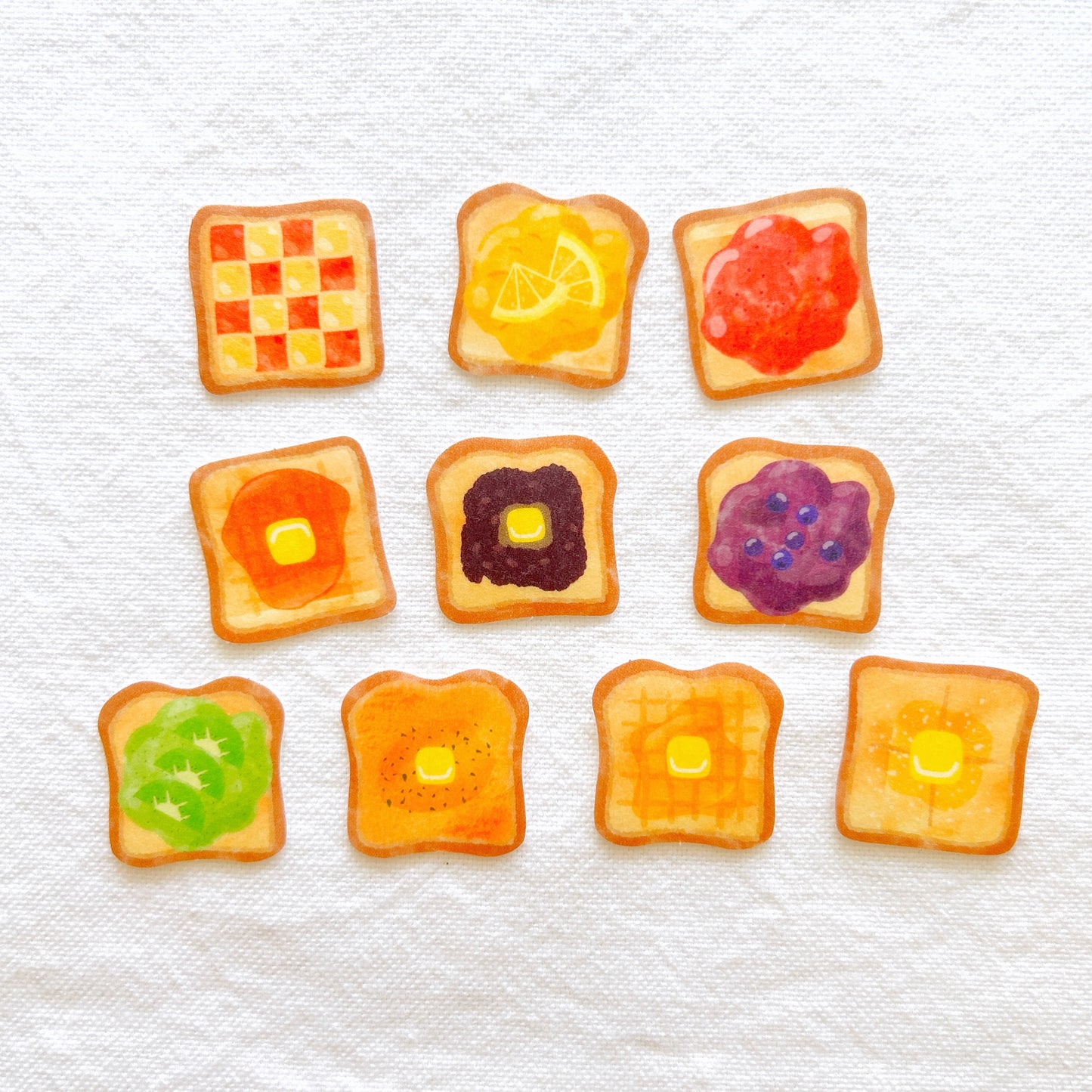 Saien Flake Stickers - Love Toast Jam and Butter