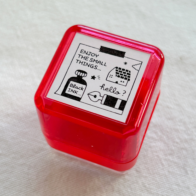 eric portable push button stamp. Perfect for journaling, scrapbooking, and creative projects.