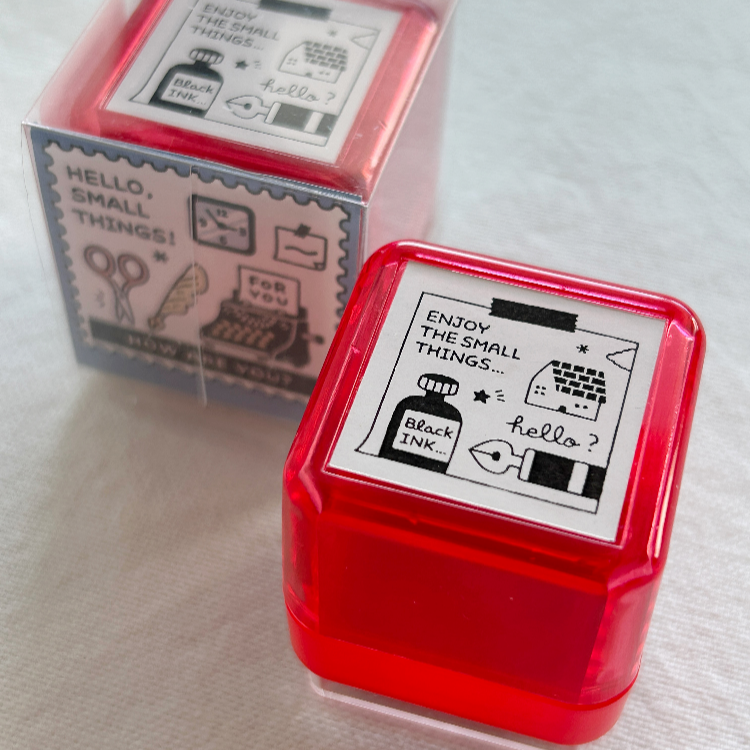 eric portable push button stamp. Perfect for journaling, scrapbooking, and creative projects.