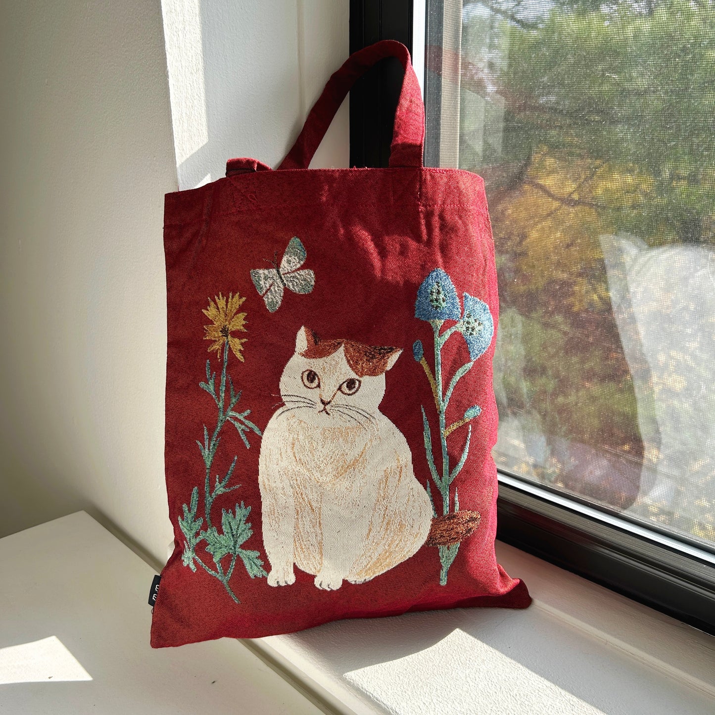 Matsuo Miyuki Woven Cat Tote Bag - Momo