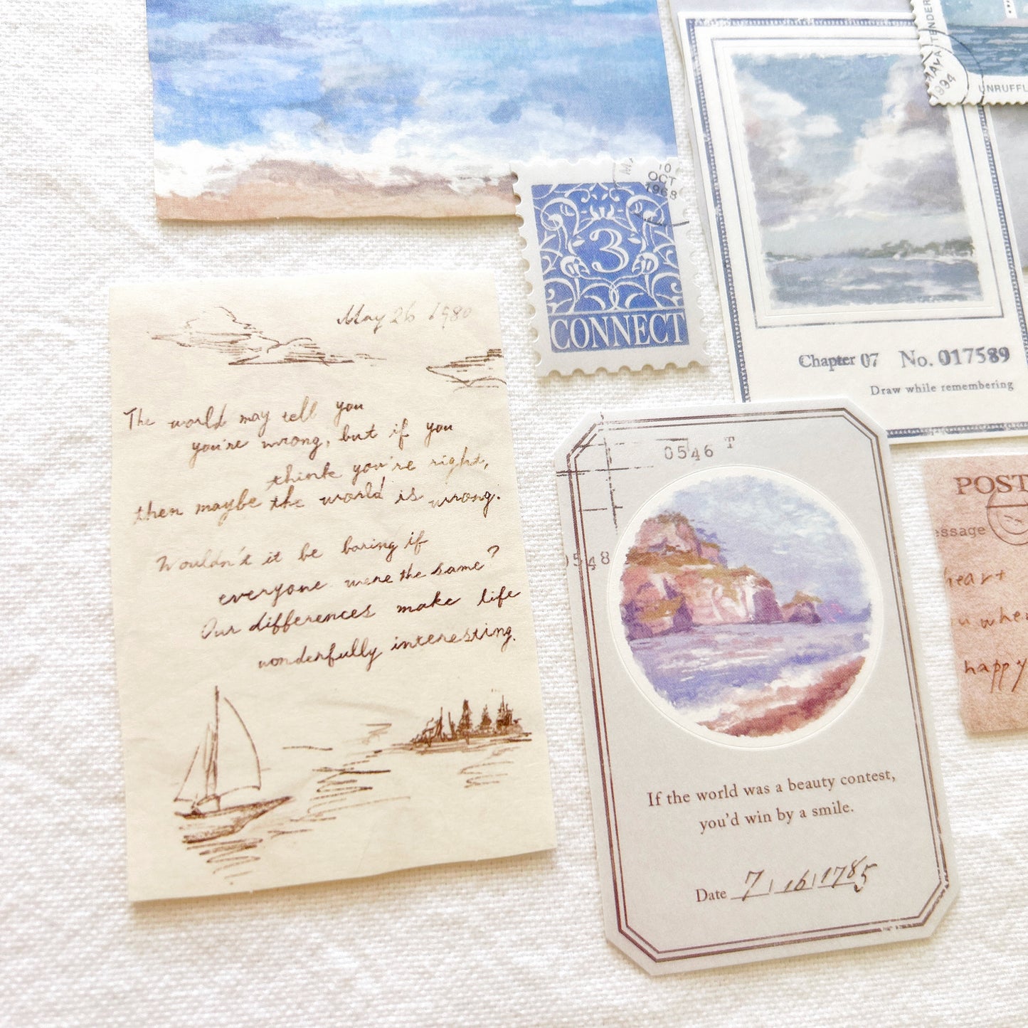 Mind Wave Landscape Flake Stickers - Morning Calm