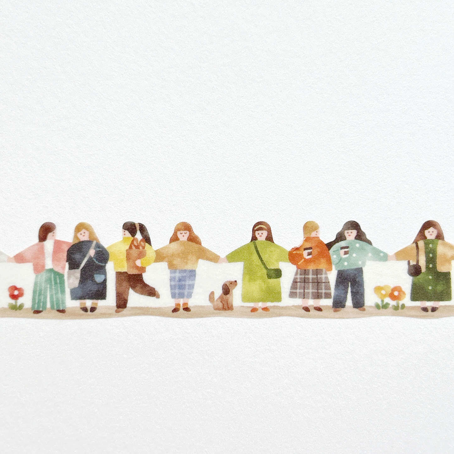 Mind Wave Cozy Washi Tape - Onnanoko. Perfect for journaling, scrapbooking, bullet journal, and creative craft projects.