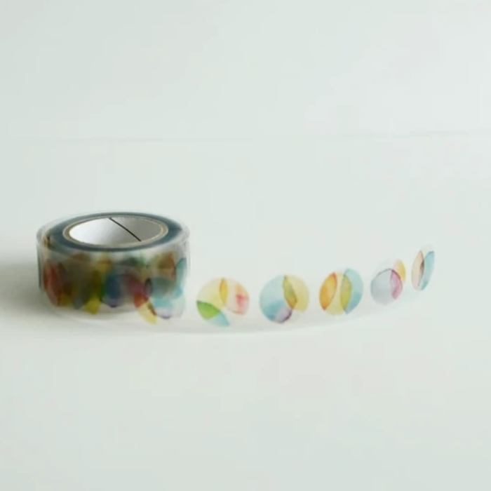 Yohaku's PET Waltz tape features transparent background allows it to layer beautifully on journals, planners, and scrapbooks.