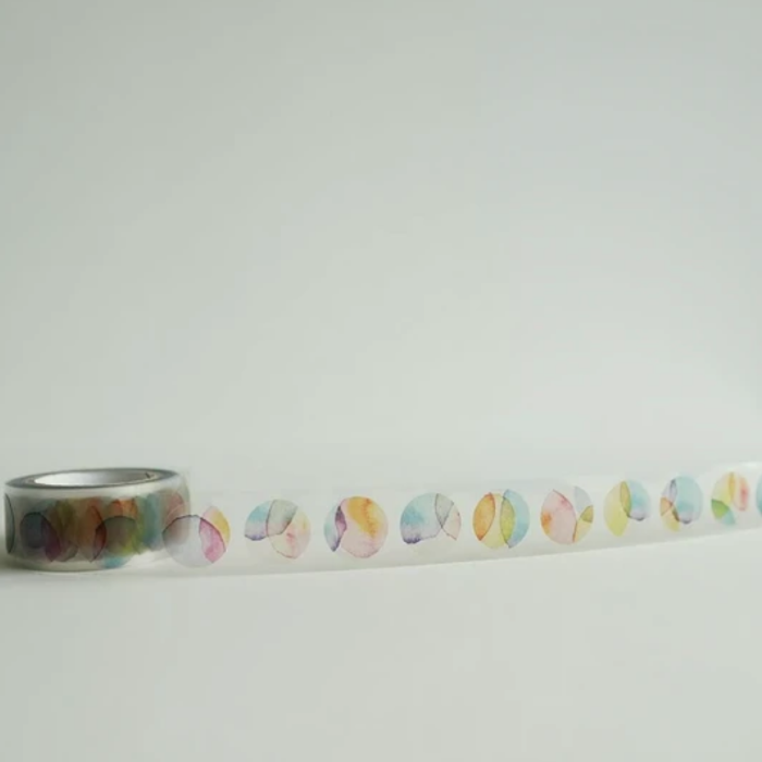 Yohaku's PET Waltz tape features transparent background allows it to layer beautifully on journals, planners, and scrapbooks.