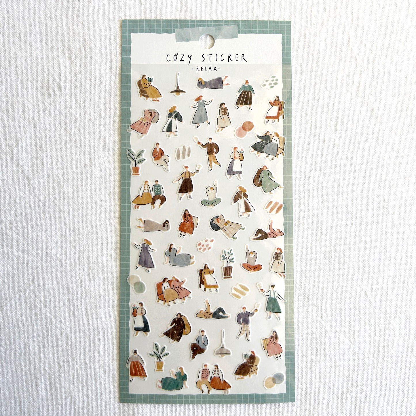 Mind Wave Cozy Sticker - Relax. Perfect for journaling, planning, or adding a tranquil touch to scrapbooks.