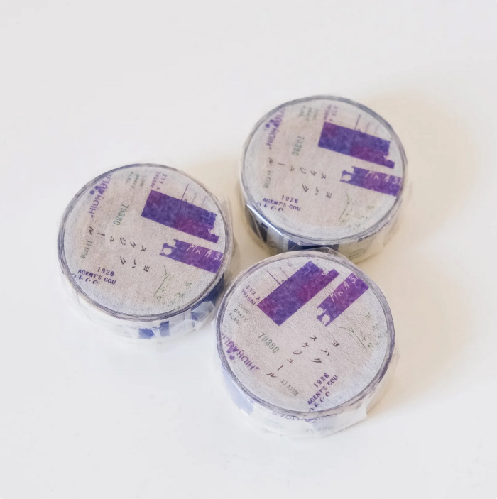 YOHAKU washi tape titled 'Schedule' (Y-153), featuring a minimalist design with calendar-like layouts and date markings, ideal for organizing planners, bullet journals, and crafting with a functional, stylish touch.