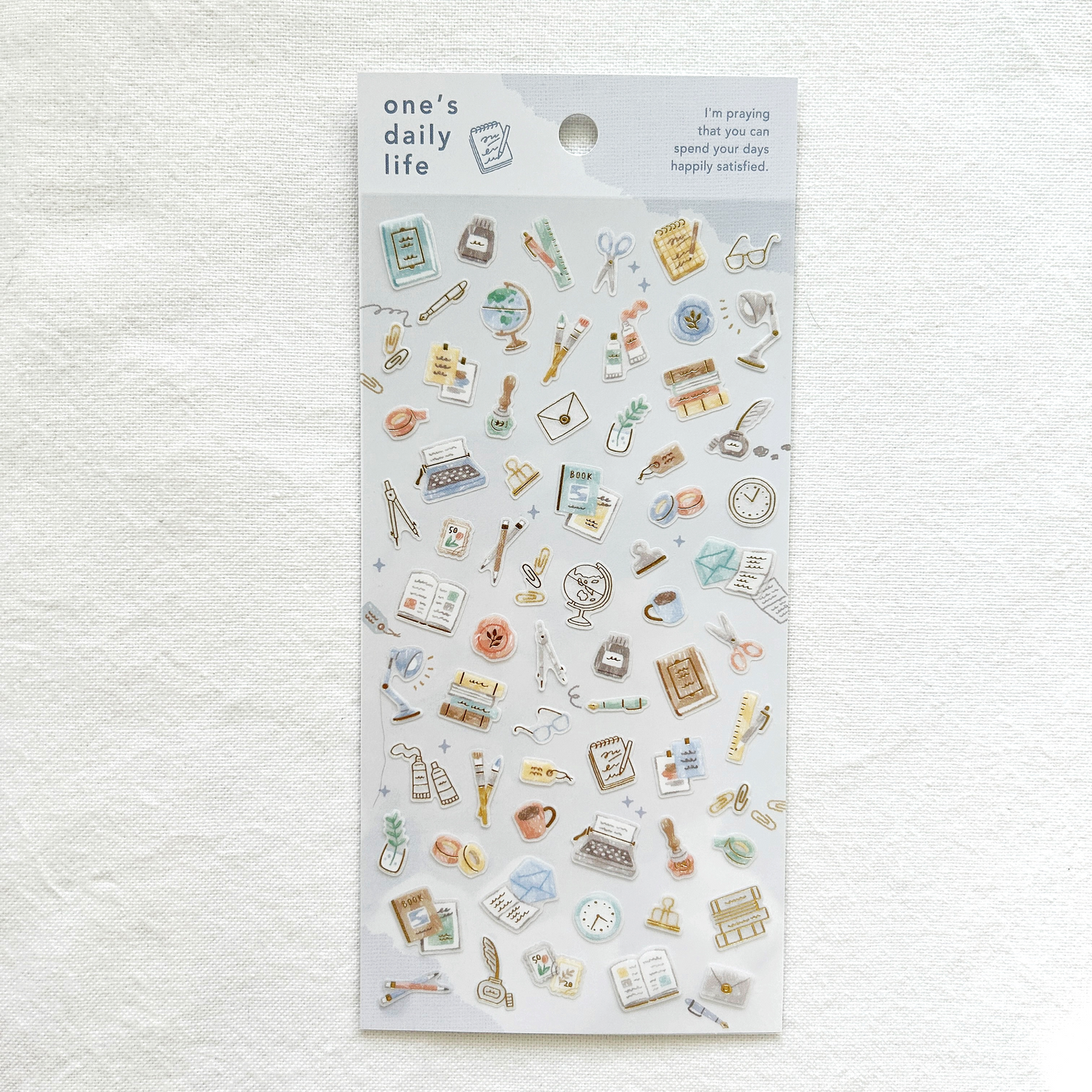 Mind Wave One's Daily Life Gold Foil Sticker – Stationery. Perfect for journaling, scrapbooking, bullet journal, and creative craft projects.