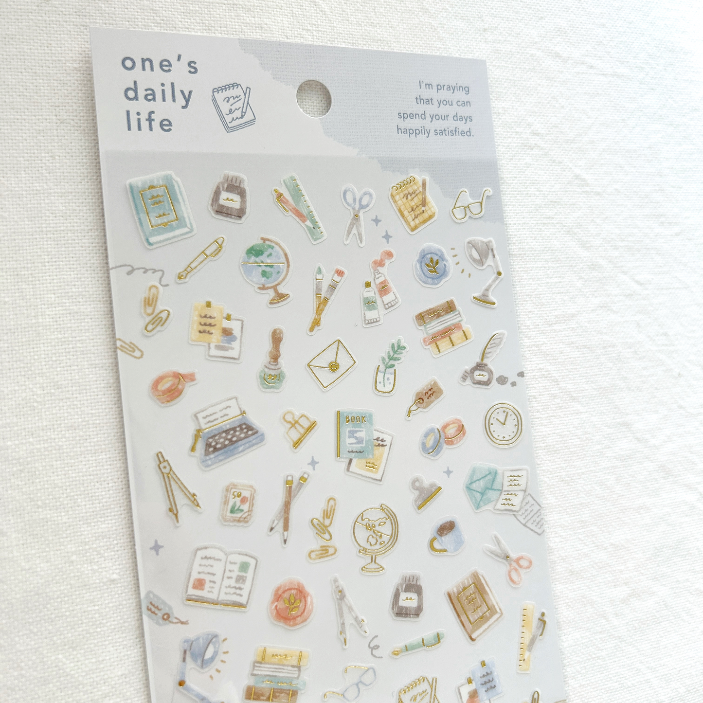 Mind Wave One's Daily Life Gold Foil Sticker – Stationery. Perfect for journaling, scrapbooking, bullet journal, and creative craft projects.