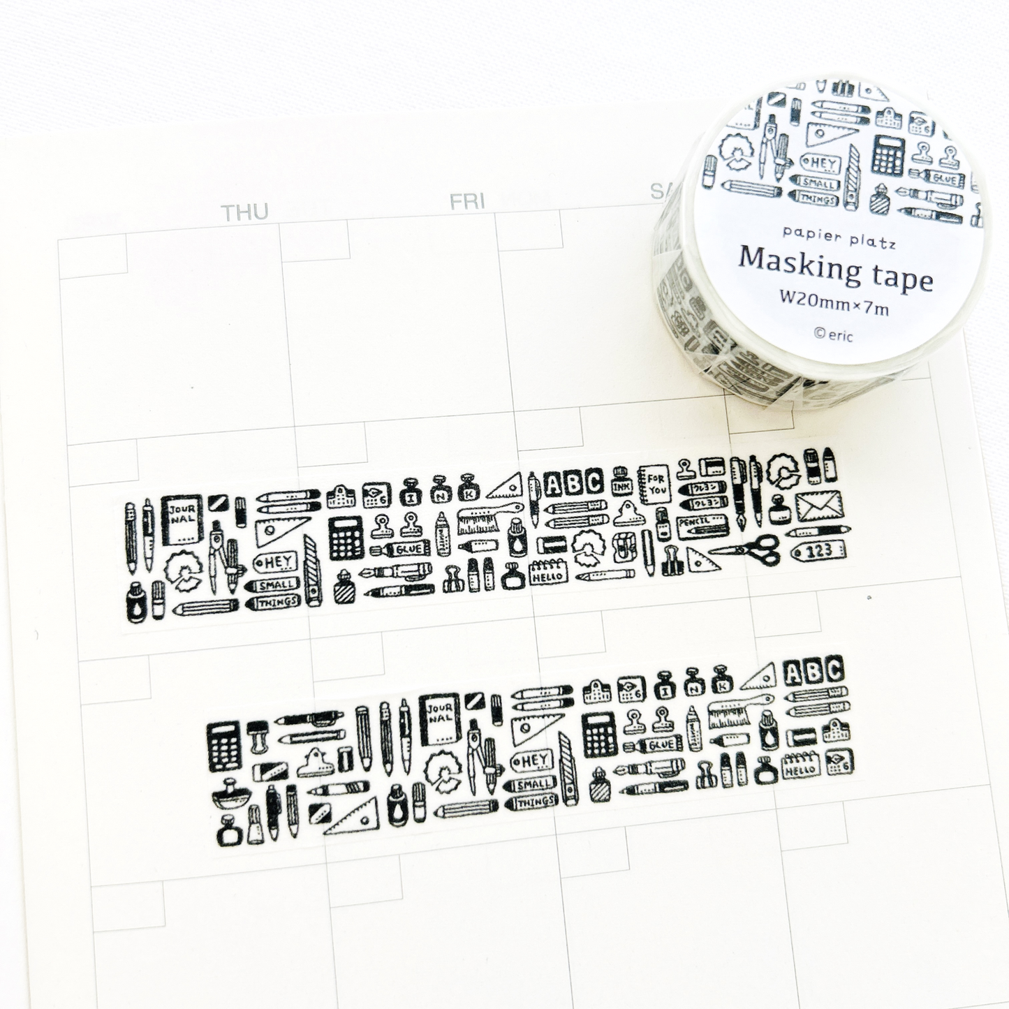 eric Washi Tape - Stationery, featuring charming illustrations perfect for journaling, scrapbooking, and adding a personal touch to crafts and stationery.