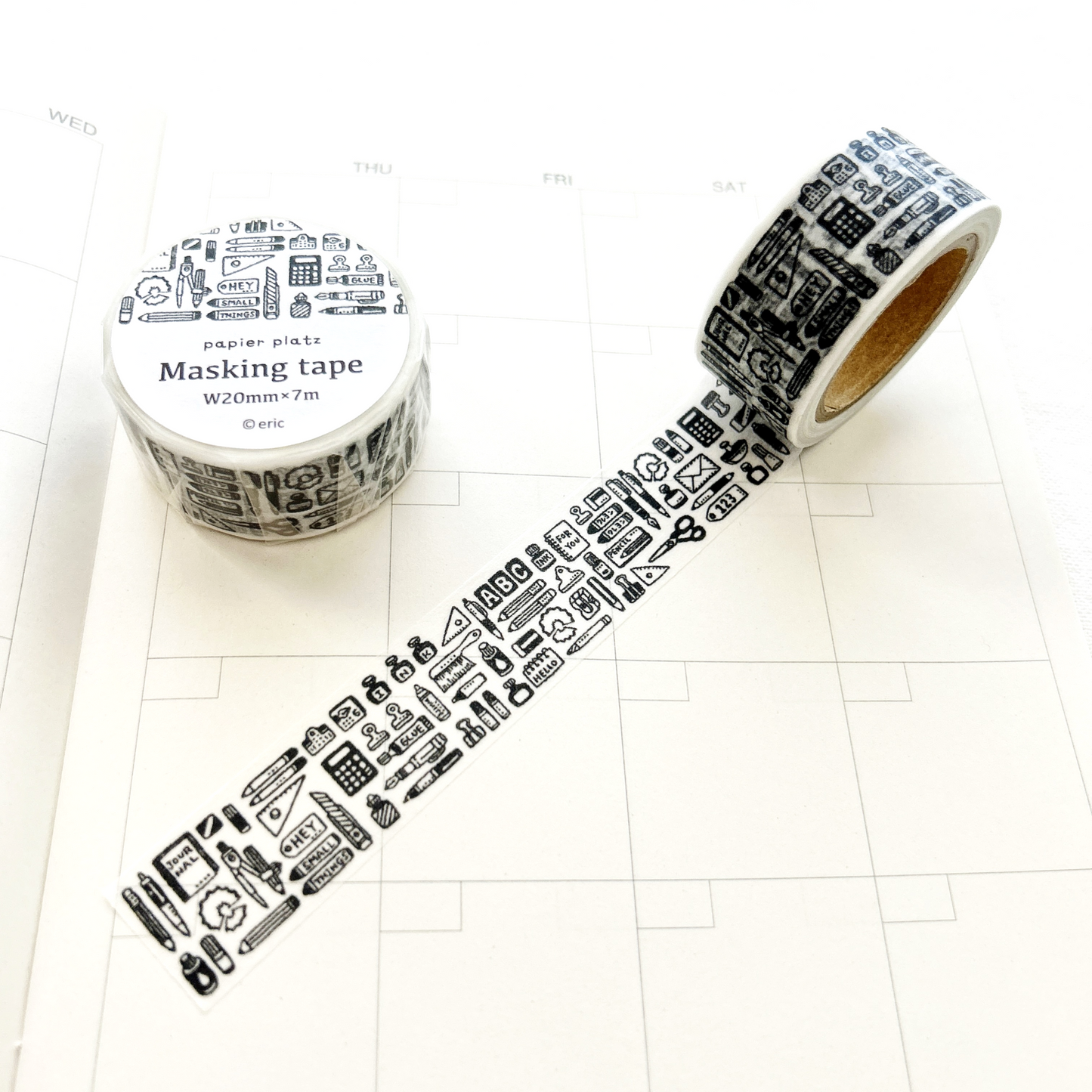 eric Washi Tape - Stationery, featuring charming illustrations perfect for journaling, scrapbooking, and adding a personal touch to crafts and stationery.
