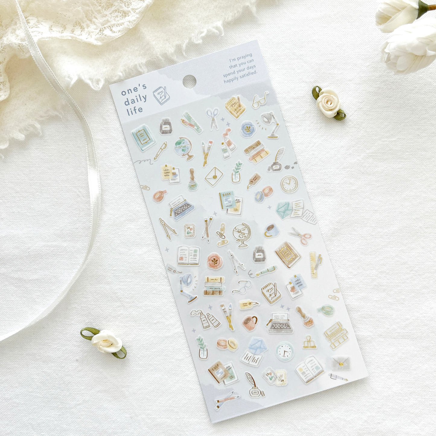 Mind Wave One's Daily Life Gold Foil Sticker – Stationery. Perfect for journaling, scrapbooking, bullet journal, and creative craft projects.