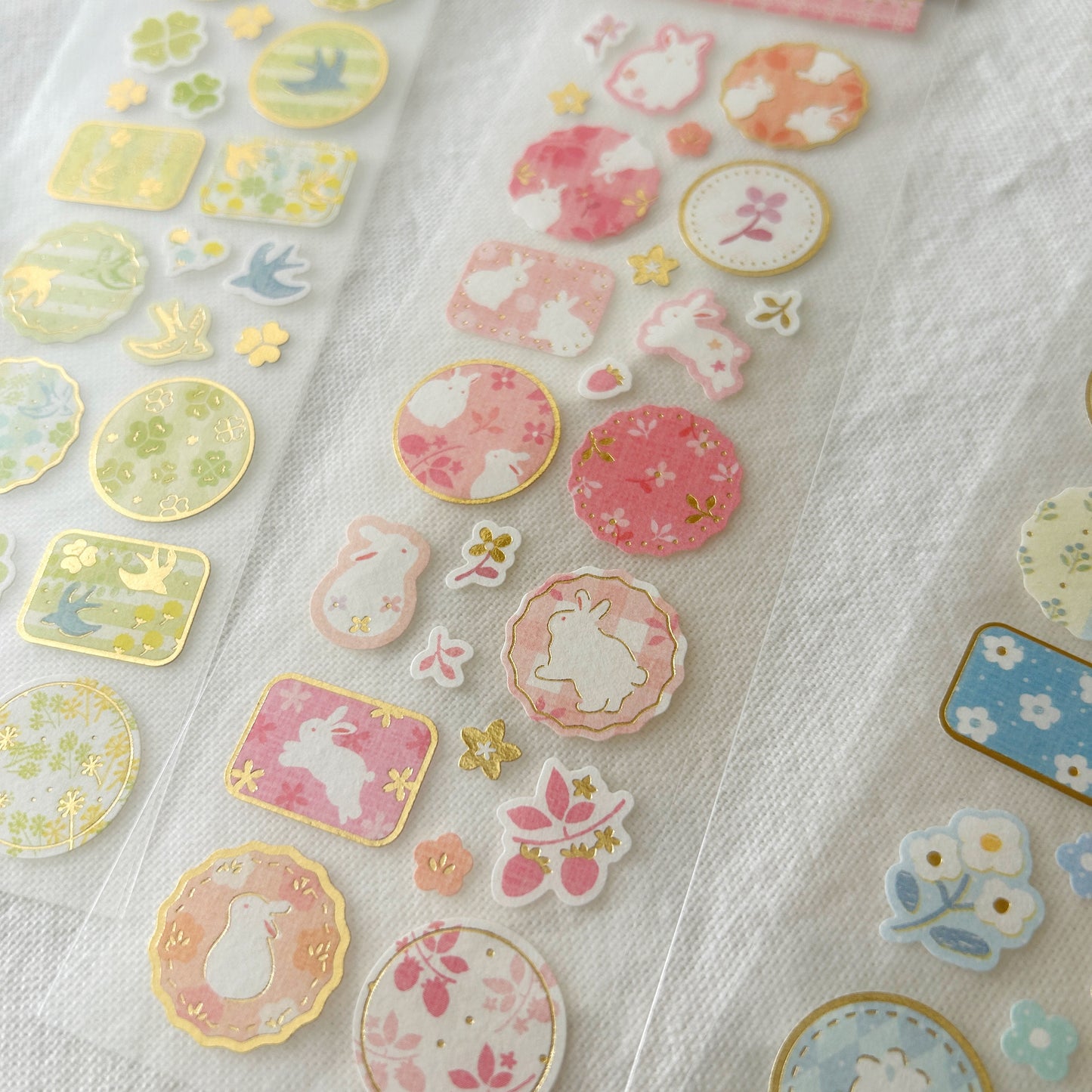 Wanowa Gold Foil Sticker Sheet - Rabbit