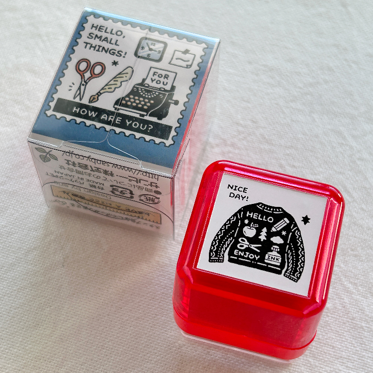 eric portable push button stamp. Perfect for journaling, scrapbooking, and creative craft projects.