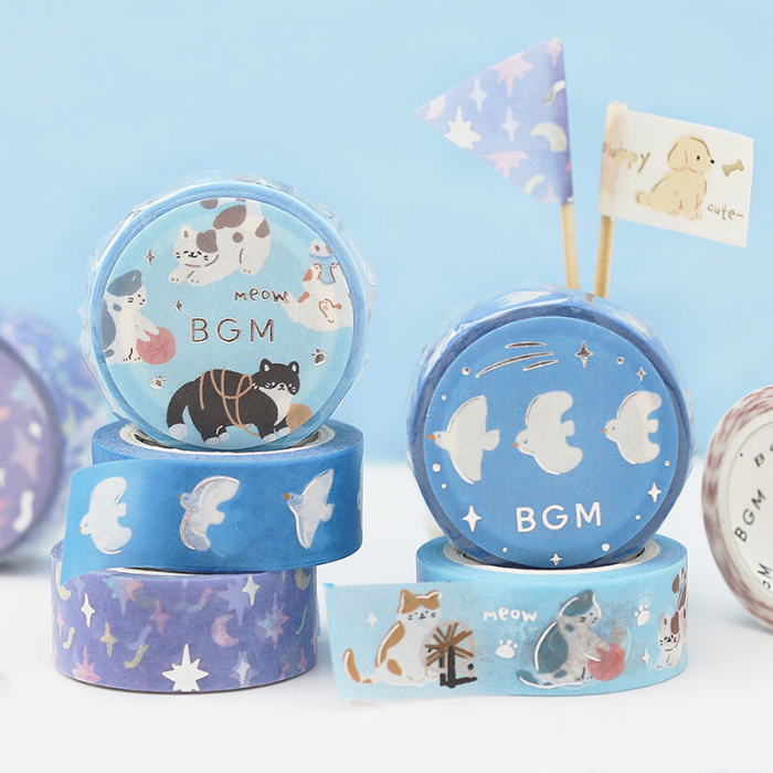 BGM Japanese Washi Tapes and Stickers, featuring beautiful Japanese-inspired designs perfect for journaling, scrapbooking, planners, and crafts.