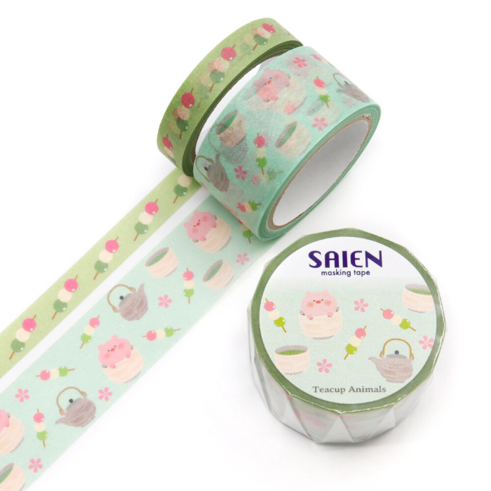 An adorable blend of charm and whimsy, featuring delightful illustrations of cuddly animals nestled inside dainty teacups. Curious and playful animals, each design captures the warmth of a cozy tea moment with a touch of sweetness.
