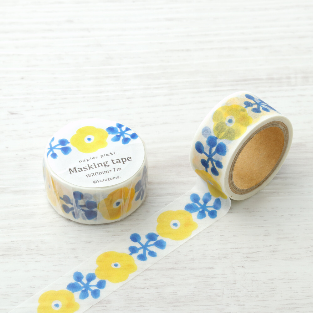 Papier Platz Washi Tape - Yellow Flower (37-834)