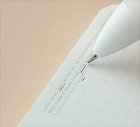 STALOGY Editor's Series 1/2 Year Notebook - A5 - Grid - Black