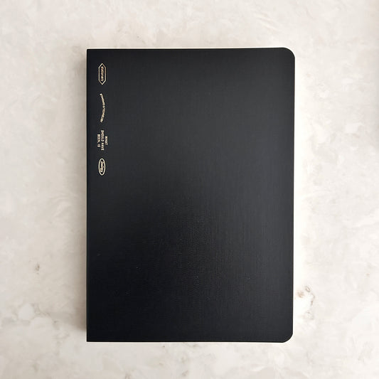 STALOGY Editor's Series 1/2 Year Notebook - A5 - Grid - Black