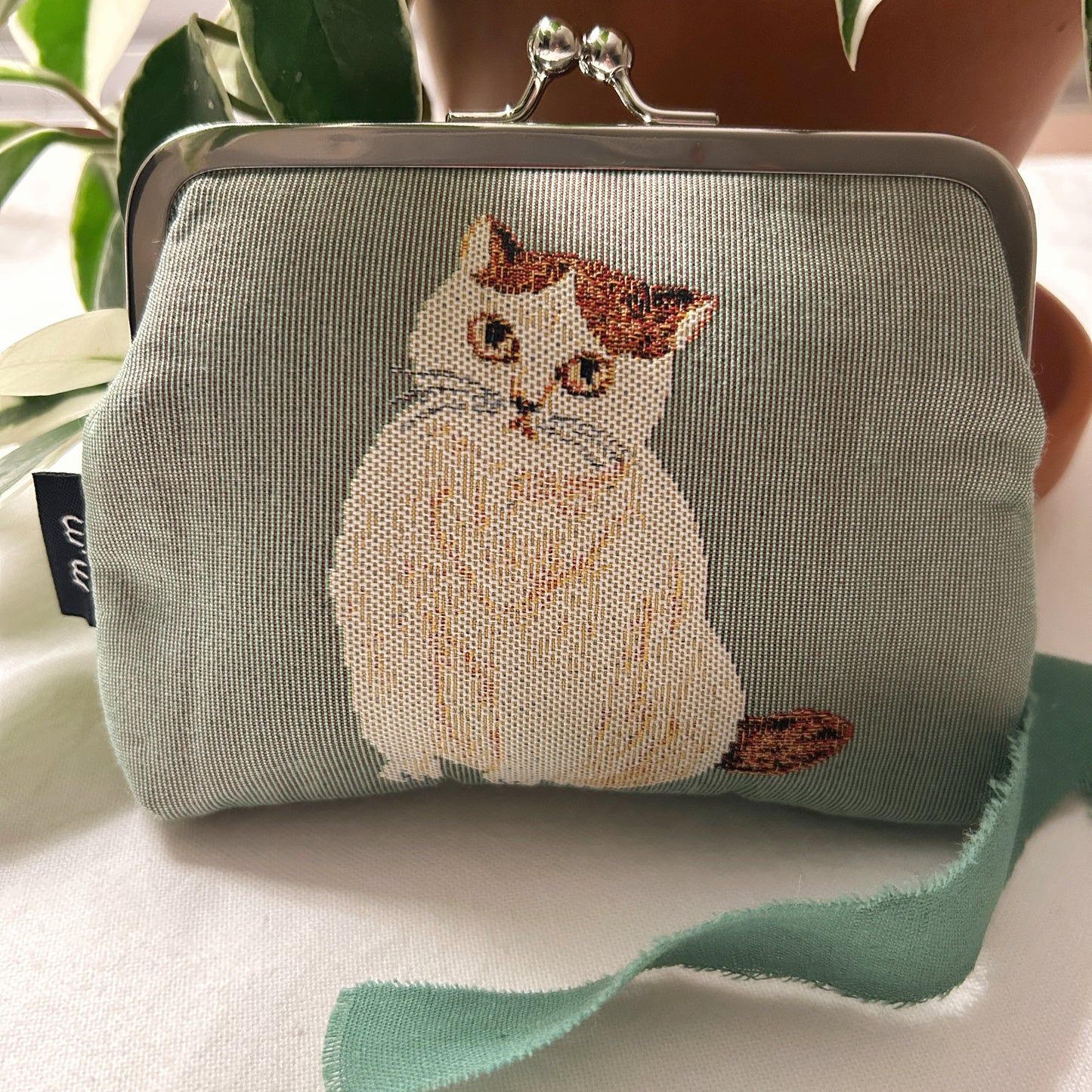 Matsuo Miyuki Mini Cat Purse - Green