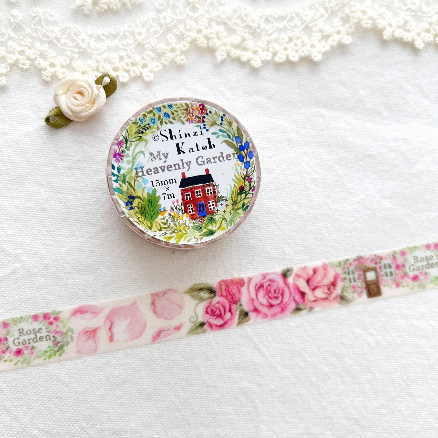 Shinzi Katoh Washi Tape - My Heavenly Garden - Rose Garden
