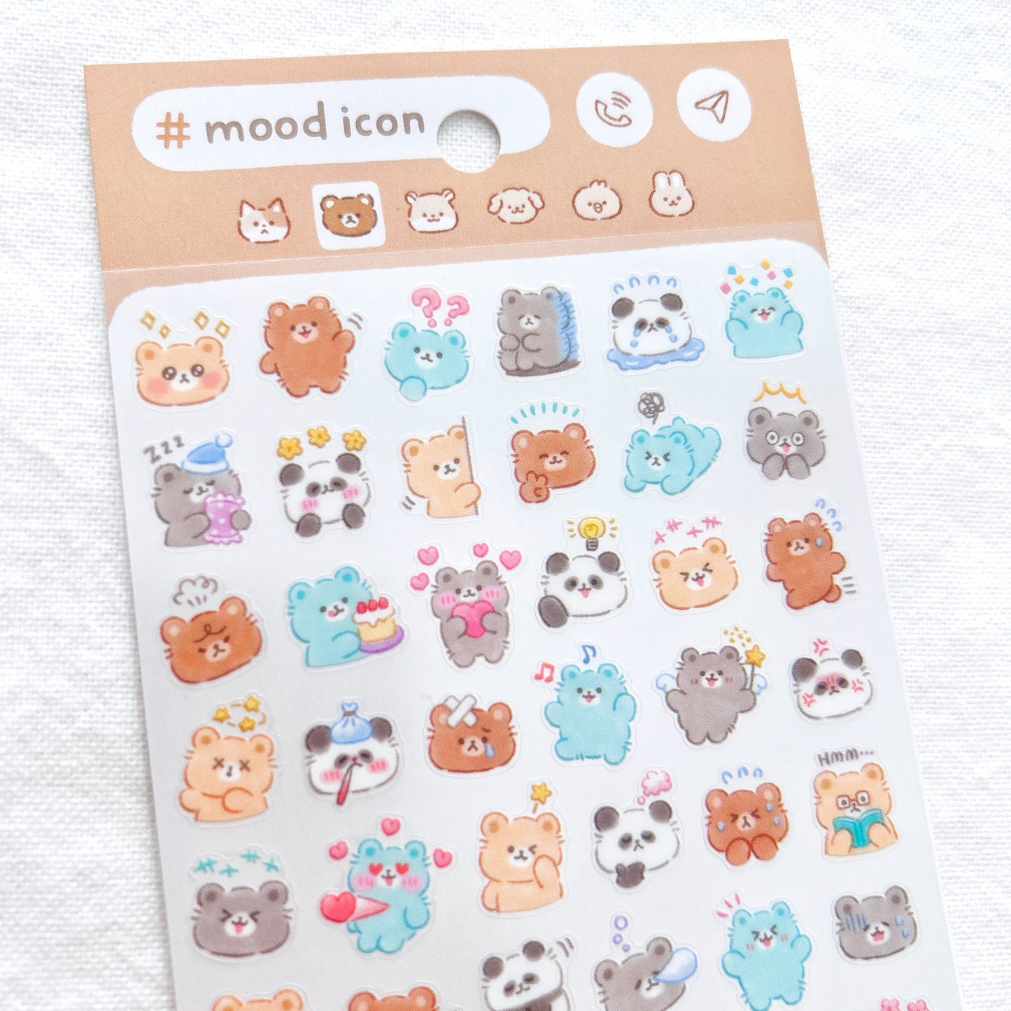 Mind Wave Mood Icon Stickers - Bear