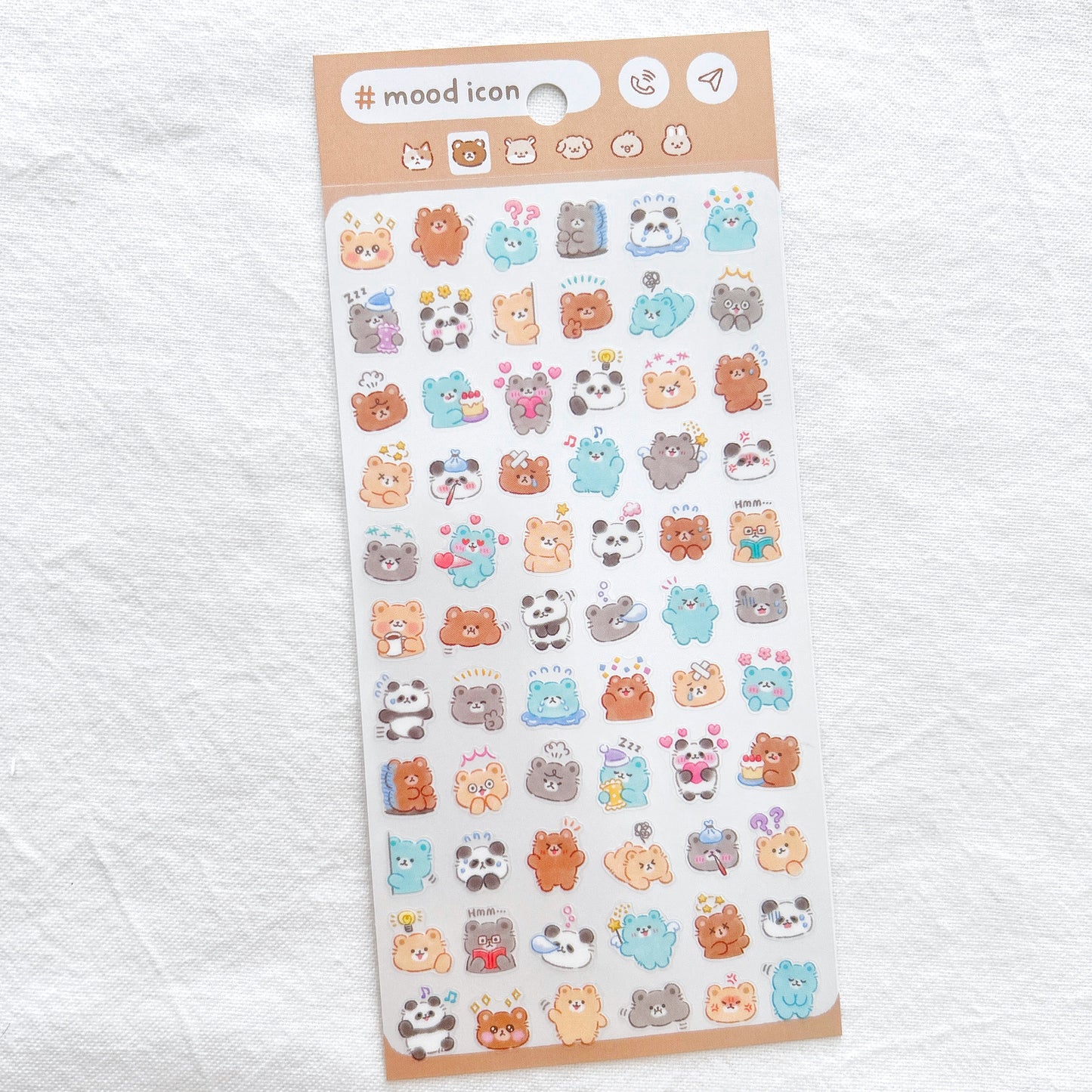 Mind Wave Mood Icon Stickers - Bear