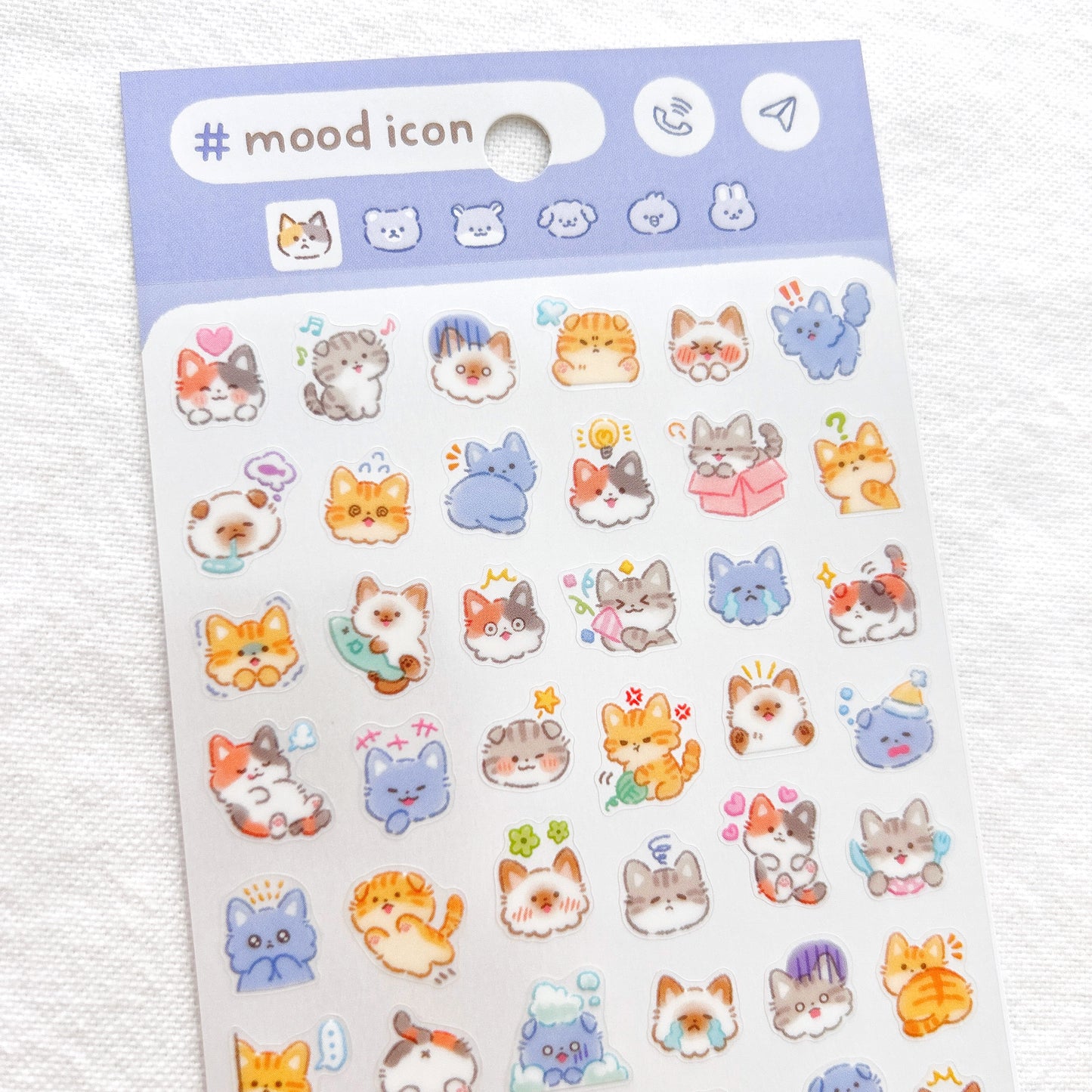 Mind Wave Mood Icon Stickers - Cat