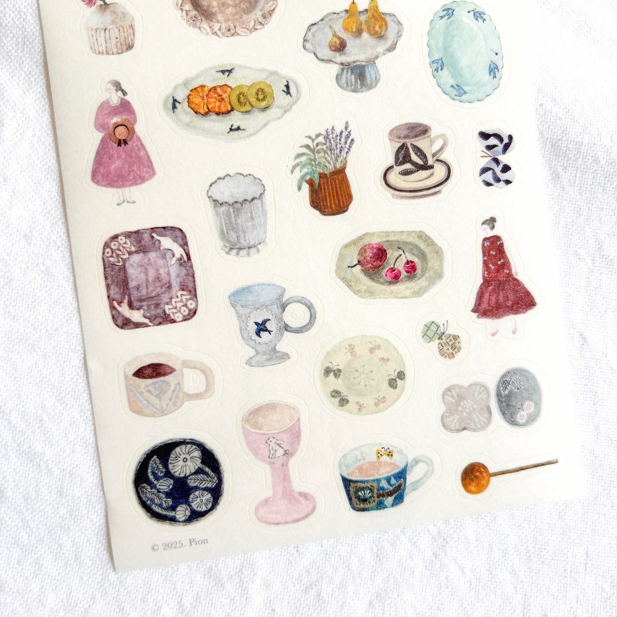 Pion Kiss-Cut Washi Sticker - Pottery